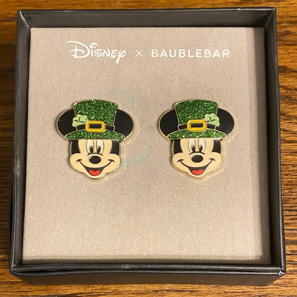 BaubleBar Jewelry - Disney BaubleBar St Patrick’s Day Mickey Mouse Earrings